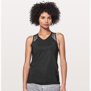 Lululemon For the Run Black Athletic Tank Top